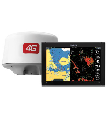 B&G Vulcan 12 Chartplotter/Fishfinder Display W/4g Radar Bundle